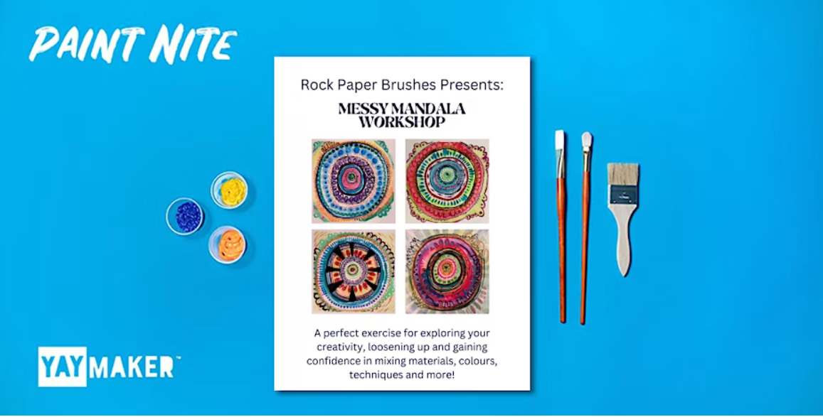 Virtual Paint Nite Special Messy Mandala